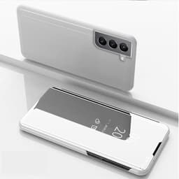 SKALO Samsung S21 FE Clear View Mirror Lompakko - Hopea
