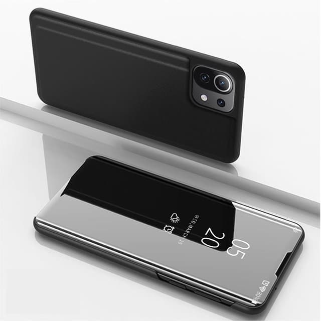 SKALO Xiaomi Mi 11 Lite Clear View Mirror Etui - Sort