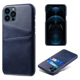 SKALO iPhone 13 Pro Max PU-Läder Korthållare Skal - Blå