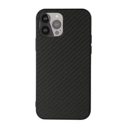 SKALO iPhone 13 Pro Max Carbon Fiber TPU-suojakuori - Musta