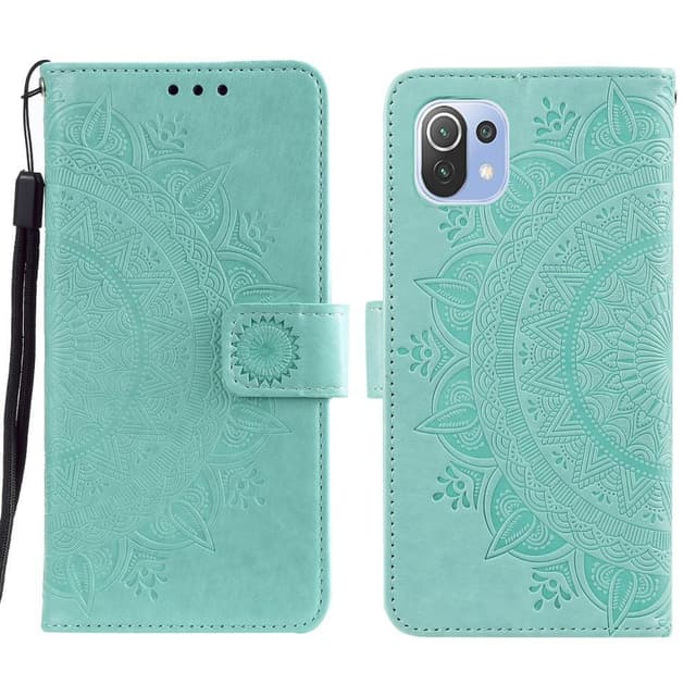 SKALO Xiaomi Mi 11 Lite Mandala Flip Cover - Turkis