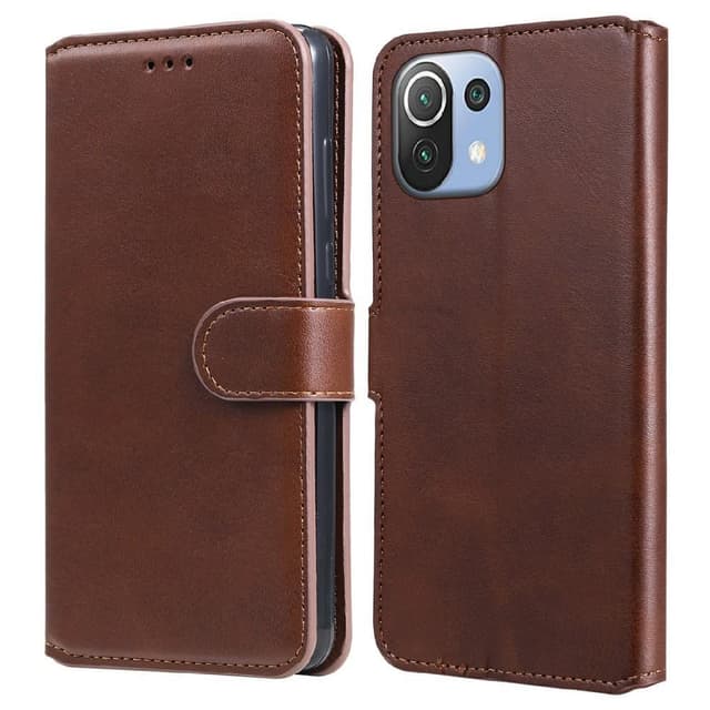 SKALO Xiaomi Mi 11 Lite Classic Pungetui - Brun