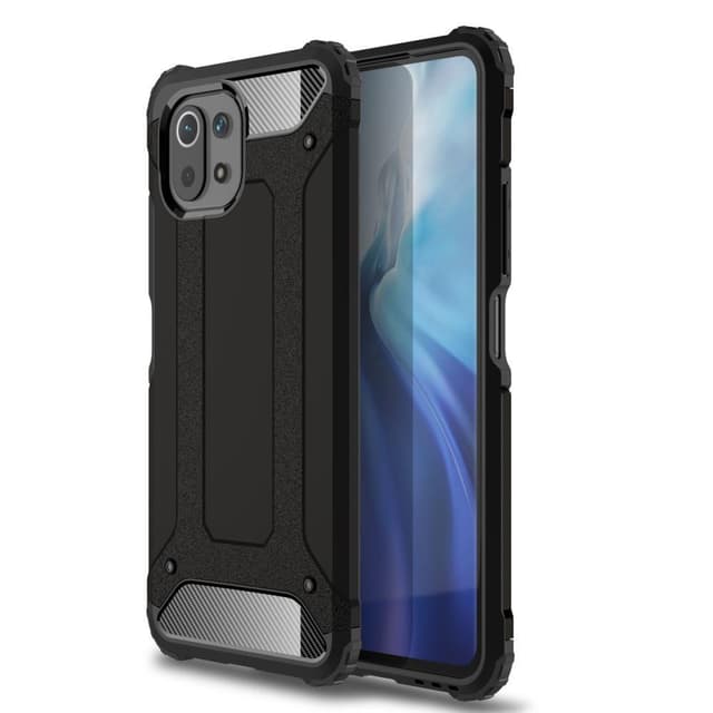 SKALO Xiaomi Mi 11 Lite Shockproof Armor Hybrid Cover - Sort