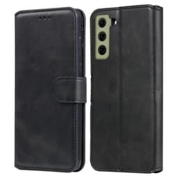 SKALO Samsung S21 FE Classic Lompakkokotelo - Musta