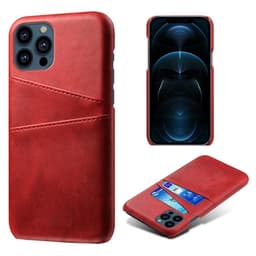 SKALO iPhone 13 Pro Max PU-Läder Korthållare Skal - Röd