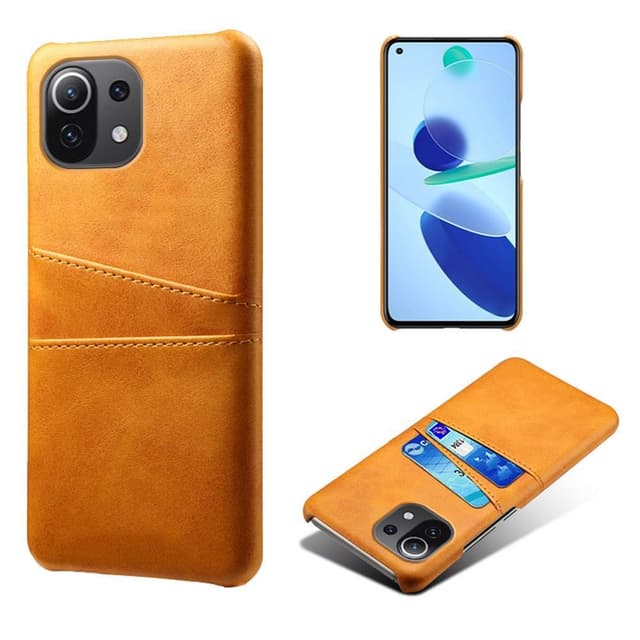 SKALO Xiaomi Mi 11 Lite PU-læder Kortholder Cover - Lys brun