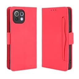 SKALO Xiaomi Mi 11 Lite 6-FACK Plånboksfodral - Röd