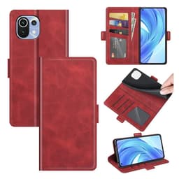 SKALO Xiaomi Mi 11 Lite Premium Plånboksfodral - Röd
