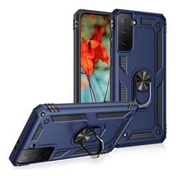 SKALO Samsung S21 FE Armor Hybrid metal ring cover - Blå