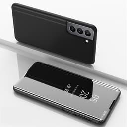 SKALO Samsung S21 FE Clear View Spegel fodral - Svart