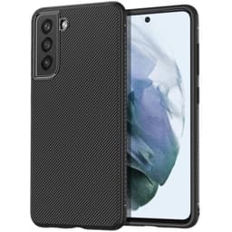 SKALO Samsung S21 FE Twill TPU kuori - - Musta