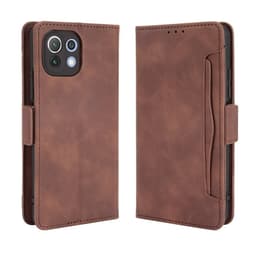 SKALO Xiaomi Mi 11 Lite 6-FACK Plånboksfodral - Brun