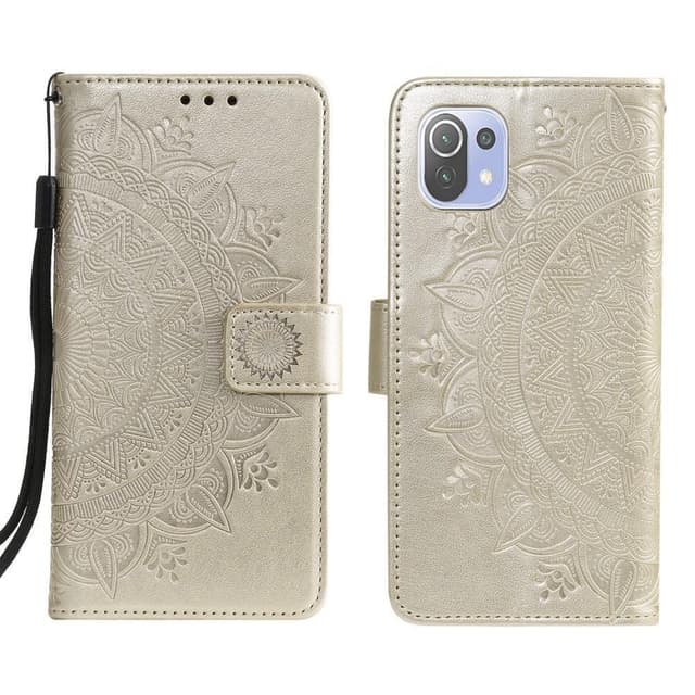 SKALO Xiaomi Mi 11 Lite Mandala Plånboksfodral - Guld
