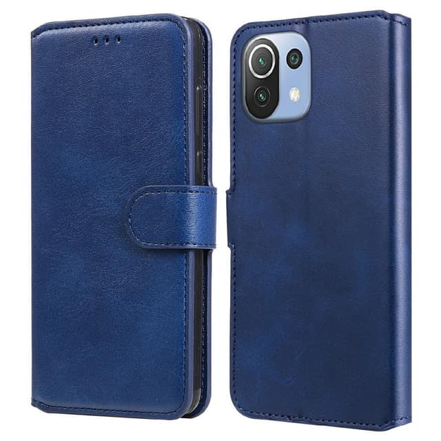 SKALO Xiaomi Mi 11 Lite Klassiskt Plånboksfodral - Blå