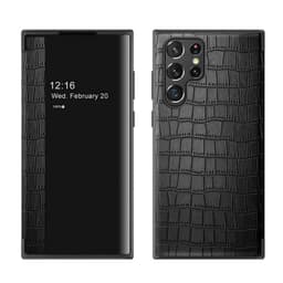 Crocodile Flipdeksel Samsung Galaxy S22 Ultra  - Svart