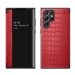 Crocodile FlipCover Samsung Galaxy S22 Ultra  - Röd