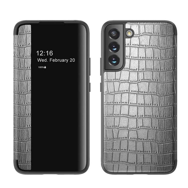 Crocodile FlipCover Samsung Galaxy S22  - sølv