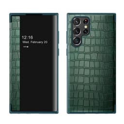 Crocodile FlipCover Samsung Galaxy S22 Ultra  - Grön