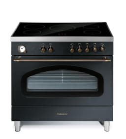 Pazzano Komfyr - Regency 90 cm (1 stekeovn) (svart/bronse) Induksjon