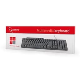 Gembird KB-UM-104 Kompakt multimedietastatur USB, Tastaturoppsett USA, svart, 420 g