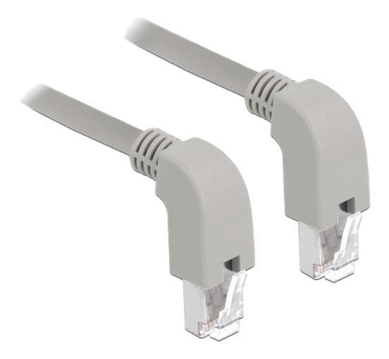 Delock Network cable RJ45 Cat.5e SF/UTP downward / downward angled 0.5