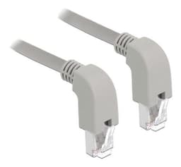 Delock -verkkokaapeli RJ45 Cat.5e SF / UTP alas / alaspäin kulmassa 0,5