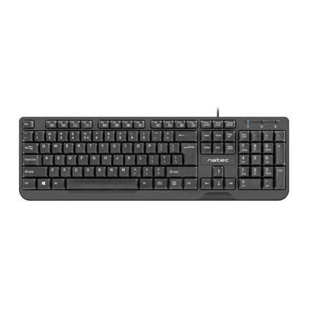 Natec Keyboard, Trout, US Layout, Slim, Black