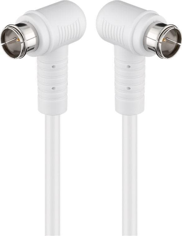 Goobay Vinklet SAT -antennekabel (80 dB), 2x skjermet