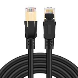 Ethernet Cat 8 netværkskabel 3 meter Sort