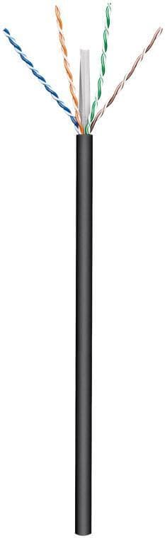 CAT 6 udendørs-netværkskabel, U/UTP, sort