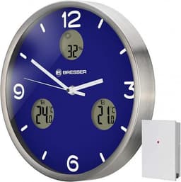 vägg MyTime io NXclock 30 cm aluminium mörkblå