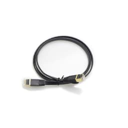 Ethernet Cat 6 nätverkskabel 1 meter Svart