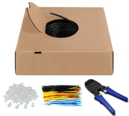 Goobay CAT 6 ulkoverkkokaapelisarja, U/UTP, musta