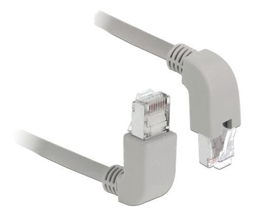 Delock Nettverkskabel RJ45 Cat.5e SF / UTP oppover / nedover vinklet 2 m