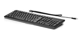 HP USB-tastatur for PC, Standard, Koblet med ledninger (ikke trådløs), USB, Sort