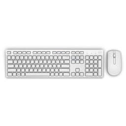 Dell KM636 Standard, Trådløs, Tastaturoppsett EN, Hvit, Mus inkludert, US International, Numerisk tastatur