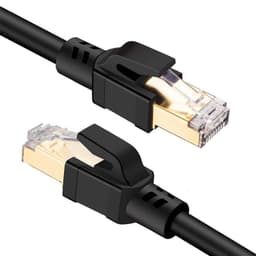 Ethernet Cat 8 nätverkskabel 2 meter Svart
