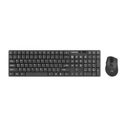 Natec-tastatur, amerikansk layout, trådløs + mus, strengstråle, 2-i-1-pakke