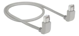 Delock Nettverkskabel RJ45 Cat.6 S / FTP oppover / oppover vinklet 0,5 m