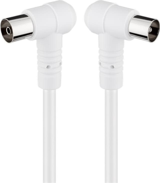 Goobay Vinklet antennekabel (80 dB), 2x skjermet