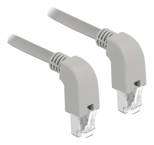 Delock Network cable RJ45 Cat.5e SF/UTP downwar / downward angled 2m