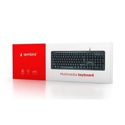 Gembird multimedietastatur KB-UM-106 USB-tastatur, kablet, tastaturlayout USA, sort