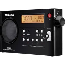 Kuffertradio Sangean PR-D7 FM, AM (1018) Sort