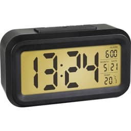 TFA Dostmann 60.2018.01 Kvarts Väckarklocka Svart
