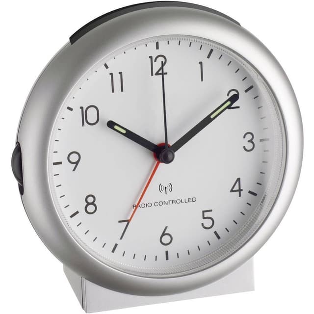 TFA Dostmann 98.1036 DCF Väckarklocka Silver