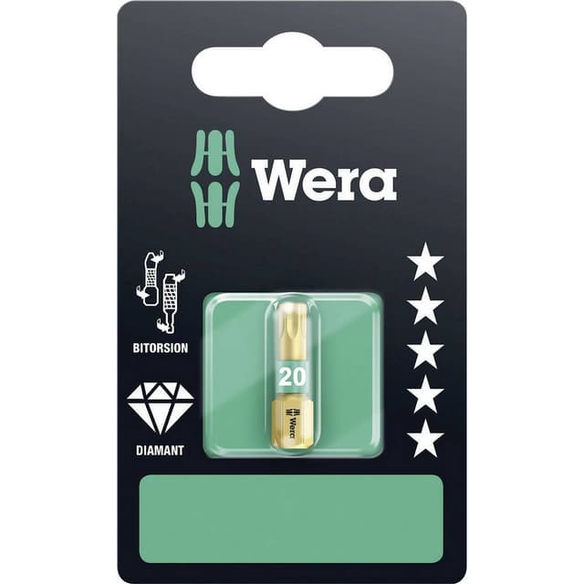 Wera 867/1 BDC SB SiS Torx-Bit T 20 Verktygsstål