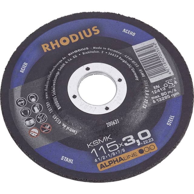 Rhodius KSMFT 200509 Skæreskive lige 180 mm 22.23 mm 1