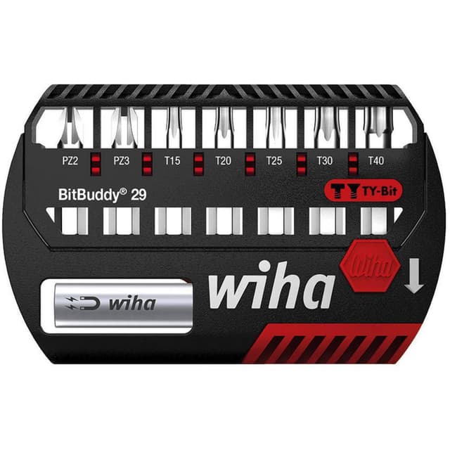 Wiha 42139 Bit-Set 8 delar Stjärnspår Pozidriv, TORX