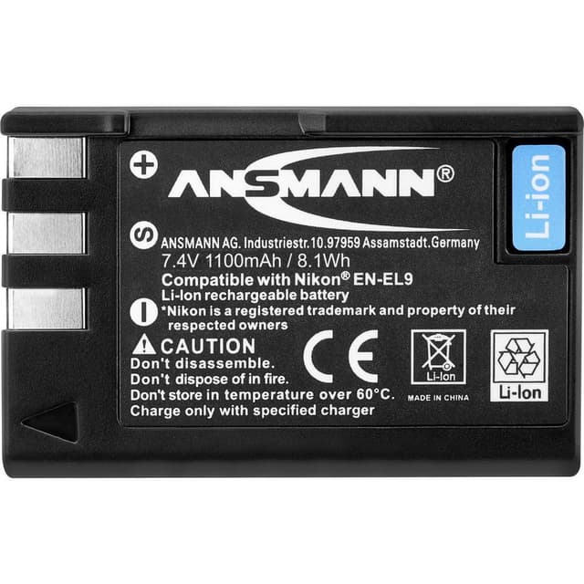 Ansmann EN-EL9 Kamerabatteri Ersättning originalbatteri