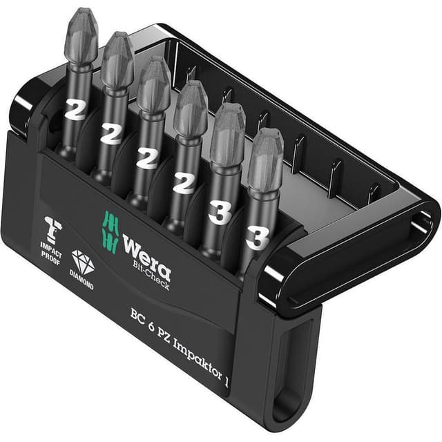Wera Mini-Check Impaktor 3 05057692001 Bit-Set 6 delar